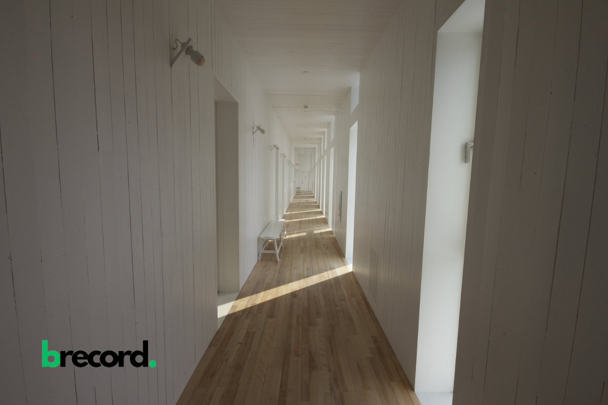 Hallway with Stylish Ceiling Lights